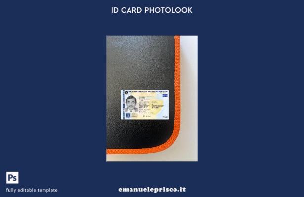 modello frontale photolook per carta d'identità del Kosovo in stile verificato
